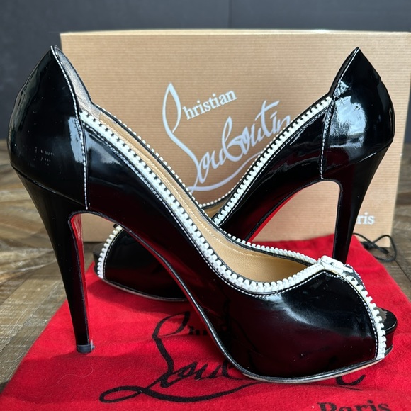 Christian Louboutin Caracolo/Plateau, black, US 7 - Picture 5 of 10